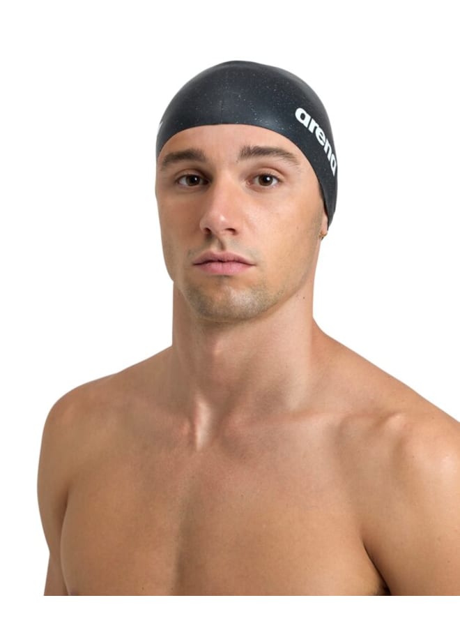 arena Silicone Cap Black_Multi Swim Caps, Training, Pool, Equipment, Uni Adult - Premium Silicone Hydrodynamic Swim Cap - Image 3
